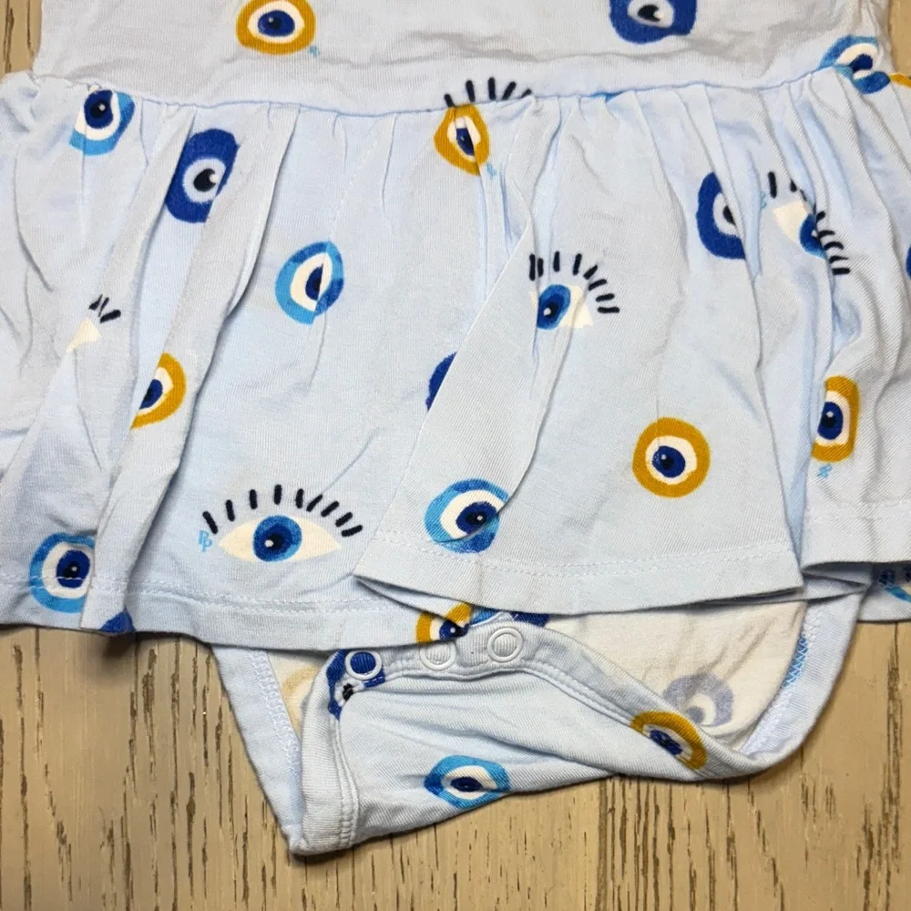 Posh Peanut Blue and Yellow Eye Pattern Diaper Cover